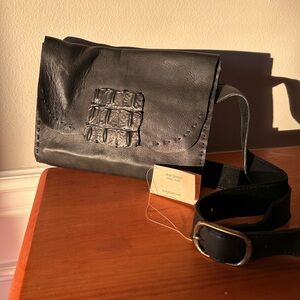 Anat Gelbard genuine leather crossbody belt bag - hand made in Italy